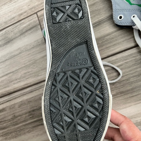 Converse All-Star Kids High-Top Sneakers with dinosaur print - light blue/Green - Picture 5 of 7